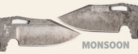 two knives with the words monsoon on them